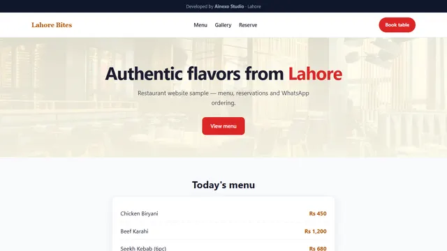 AI automation for restaurants Pakistan Ainexo